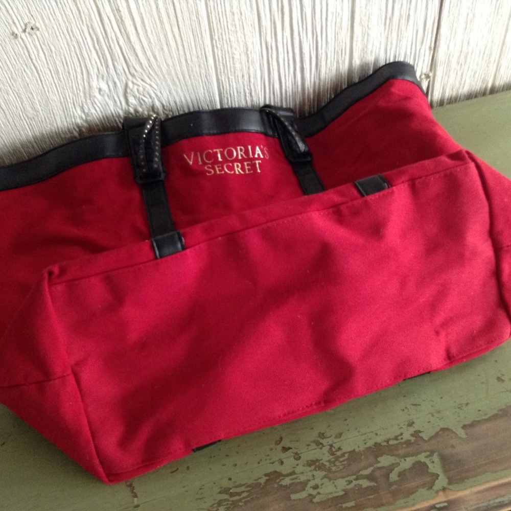 Red and Black Victoria's Secret Tote Bag - Picture 4 of 6